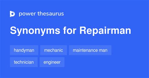 Repairman synonyms .